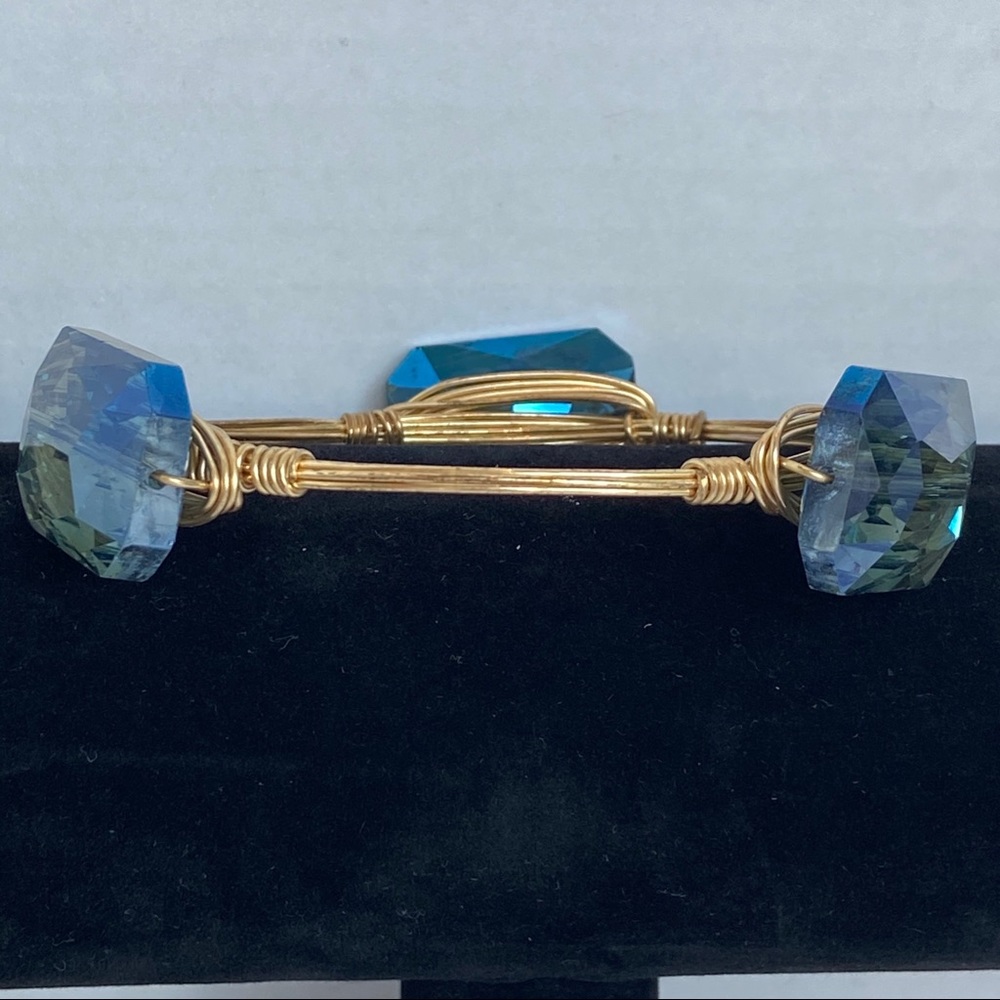 Bourbon & Boweties Gold Plated Bangle Bracelet - Picture 9 of 10